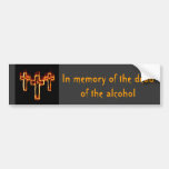 in memory of the dead of the alcohol autoaufkleber