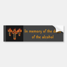 in memory of the dead of the alcohol autoaufkleber