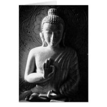 Inder Buddha - Schwarzweiss Karten
