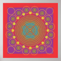 Inder Sun, rotes frame.ai Posterdruck