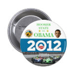 INDIANA für Obama 2012 politischen pinback Knopf Anstecknadel