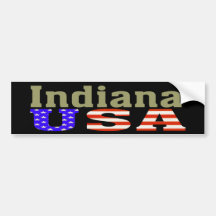 Indiana USA! Autoaufkleber