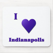 Indianapolis -- Mitternachtsblau Mauspad