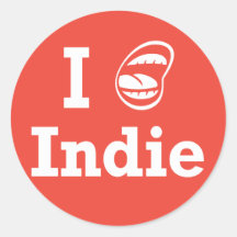 [☺] Indie I Runde Sticker