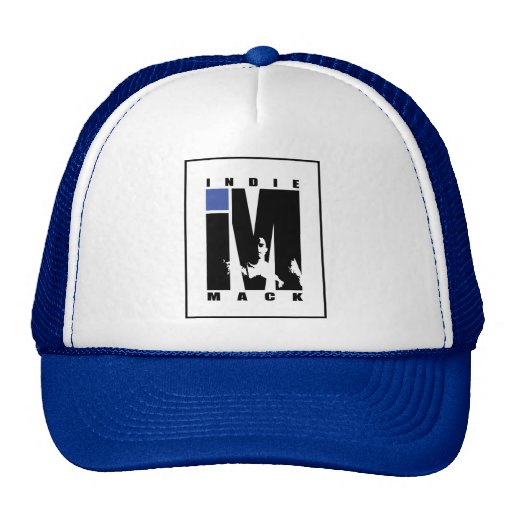 Indie Mack Fernlastfahrer-Hut (blaues Logo) Netz Caps