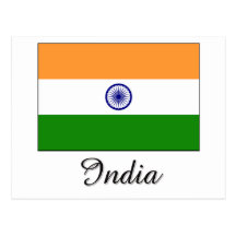 Indien-Flaggen-Entwurf Postkarten