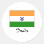 Indien-Flaggen-Entwurf Runde Sticker