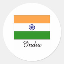 Indien-Flaggen-Entwurf Runde Sticker