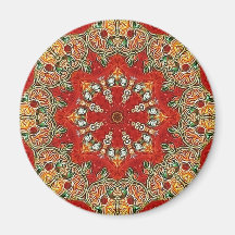 Indien-Fliesen-Mandala Magnete