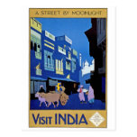 Indien - Vintage Reise - Besuch Indien Postkarte