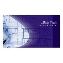 Indigo-Blau-Architekten-Visitenkarten