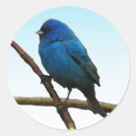 Indigo-Flagge Runder Sticker