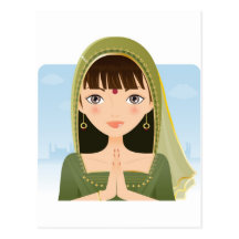 Indische Frau Postkarte