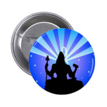 Indischer Gott Shiva - Knopf Anstecknadelbutton