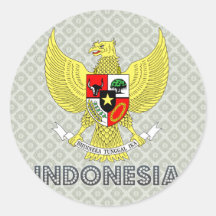 Indonesien-Wappen Runder Sticker