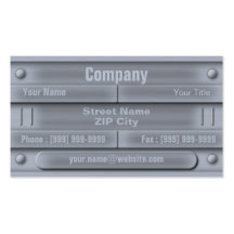 Industrial ID Plate Business Card