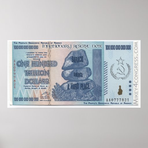 Inflation, die Sie herein glauben können! Plakatdruck