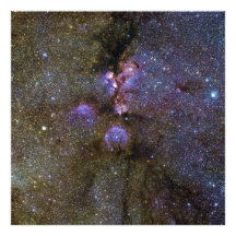 Infrarotbild des die Tatzen-Nebelflecks NGC 6334 d Photo