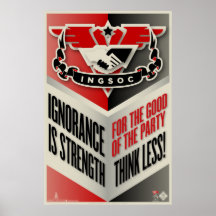INGSOC Ignoranz ist Stärken-Plakat