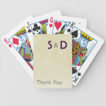 Initial Wedding Favor Bicycle Poker Deck