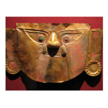 Inkagoldmaske, Lima, Peru Postkarten