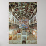 Innenansicht der Sistine Kapelle Poster