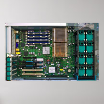 innerer Servercomputer Posterdruck