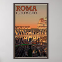 Innerhalb des römischen Colosseum Plakat