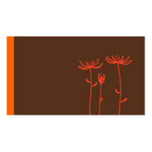 Ins Auge fallendes Brown u. orange BlumenVisitenka