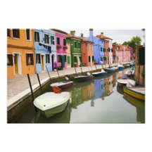 Insel von Burano, Burano, Italien. Bunte 4 Foto