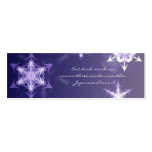 Inspirational Winterschneeflocke-Lesezeichen mit Z Visitenkartenvorlage