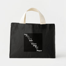 Inspirations-Tasche (weiße Buchstaben)
