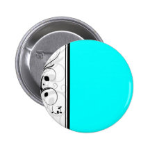 Inspirieren der schwarzen Blumen- und cyan-blauen  Anstecknadel