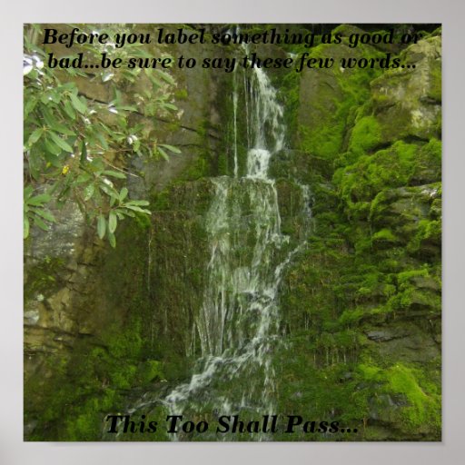 Inspirierend Wasserfall-Plakat