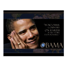 Inspirierend Zitat Obama Postkarte