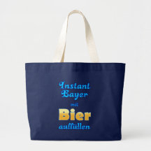 Instant Bayer mit Bier auffüllen Bayern Bavaria Tragetasche