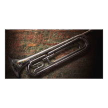 Instrument - Horn - das Signalhorn Foto Karten Vorlage