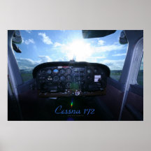 Instrumentenbrett Cessnas 172 Poster