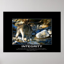 INTEGRITÄTS-motivierend WOLF Kunst-Druck Posterdrucke