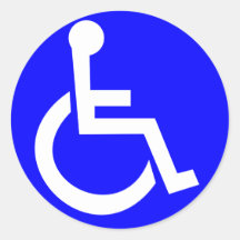 Internationales Symbol des Zugangs Runder Sticker