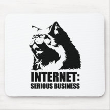 Internet: Ernstes Geschäft (lolcat lustiges T-Shir Mousepad