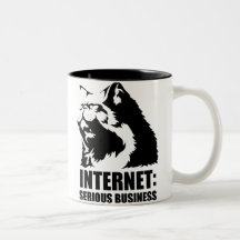Internet: Ernstes Geschäft (lolcat lustiges T-Shir Kaffeetasse