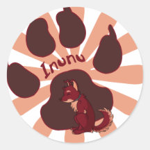 Inunus Pawprint Aufkleber