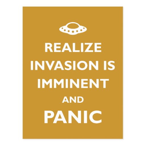 Invasion ist unmittelbar bevorstehend postkarten