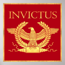 Invictus altes Goldplakat