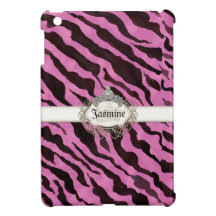 IPad Minizebra-Streifen-Tierdruck-Juwel-Krone