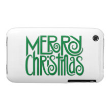 iPhone 3G/3GS Grün der frohen Weihnachten Fall iPhone 3 Case-Mate Hülle