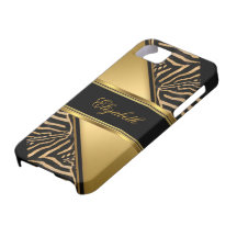 iPhone 5 eleganter nobler GoldZebra iPhone 5 Schutzhüllen