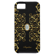 iPhone 5 königliches elegantes schwarzes Gold mit  iPhone 5 Case
