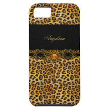 iPhone 5 schwarzes Goldleopard-Tier iPhone 5 Hüllen